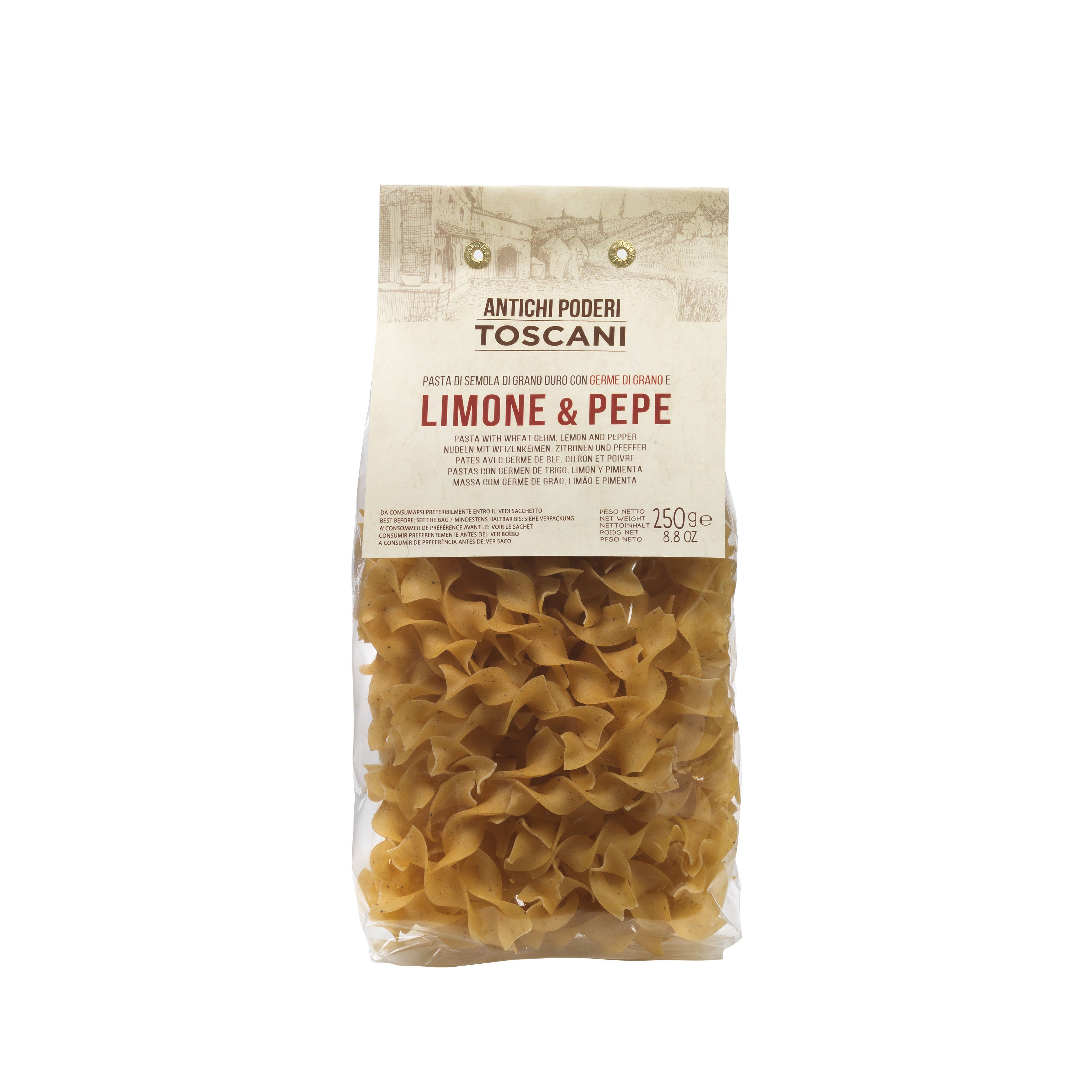 Antichi Poderi Toscani Lemon and Pepper Pappardelline Pasta 8.8oz/250g