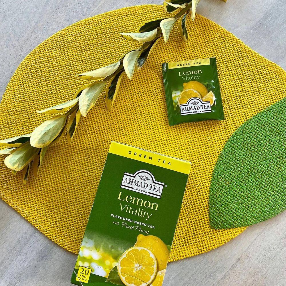 Ahmad Lemon Vitality Green Tea 20 foil tea bags