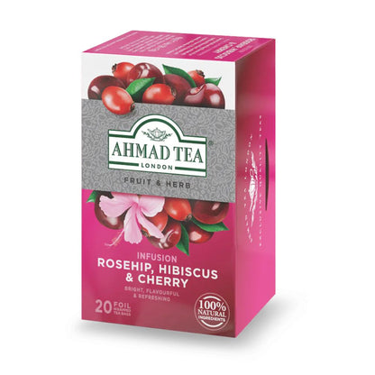 Ahmad Rosehip, Hibiscus, and Cherry Herbal Tea