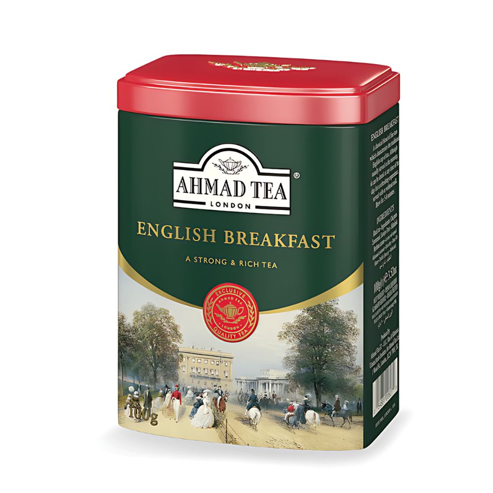Ahmad English Breakfast Black Loose Leaf Tea in Tin