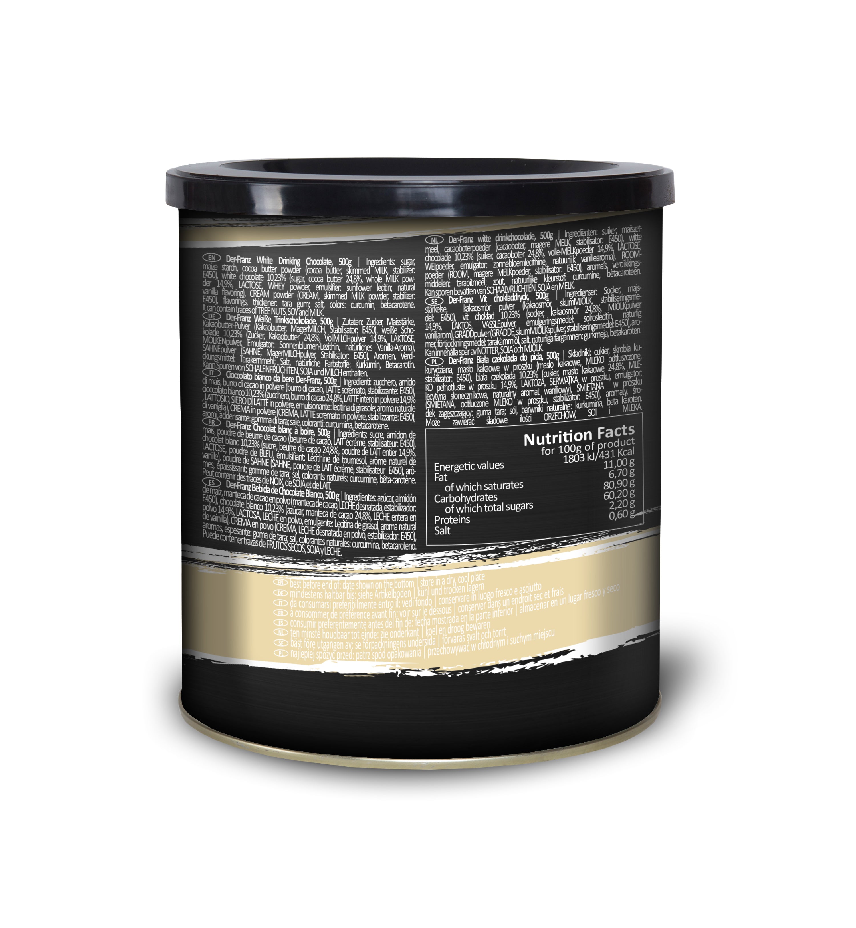 Clearance - Der Franz White Drinking Chocolate 17.6oz/500g
