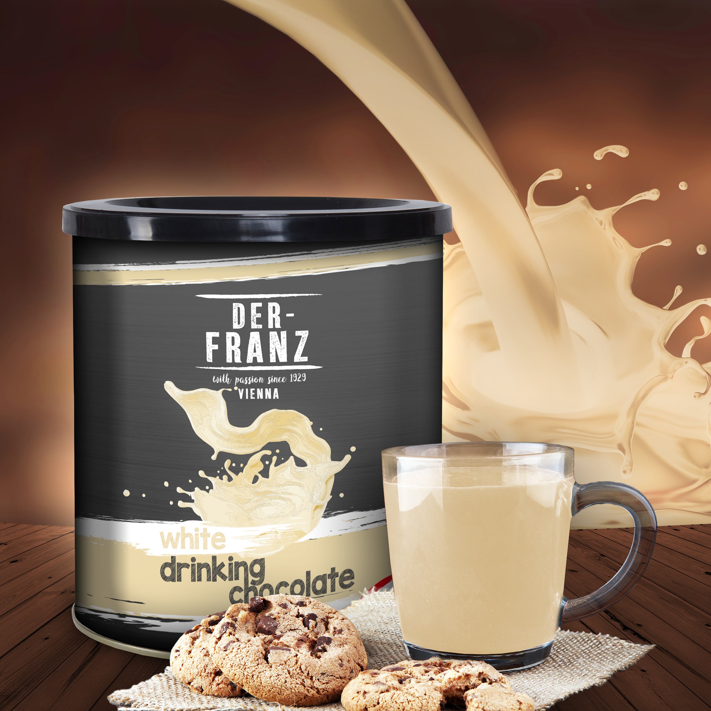 Clearance - Der Franz White Drinking Chocolate 17.6oz/500g