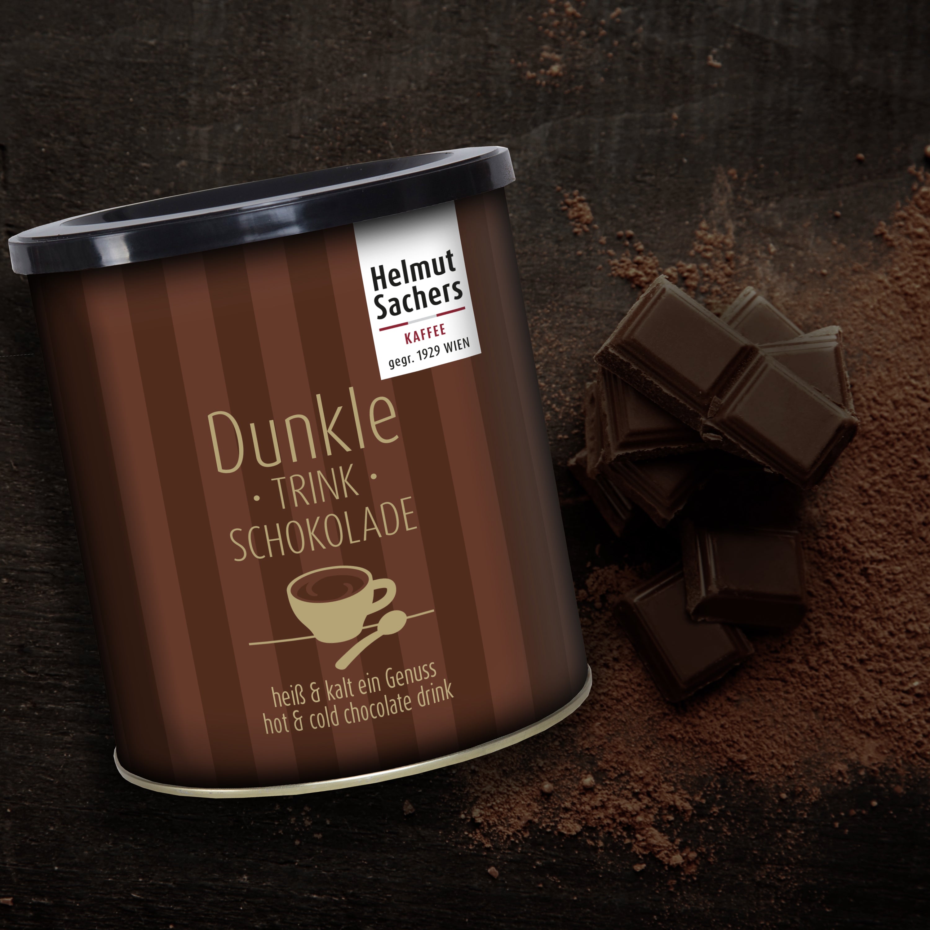 Clearance - Helmut Sachers Dark Drinking Chocolate 17.6oz/500g