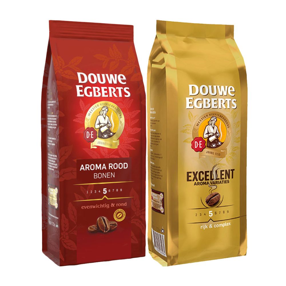 Douwe Egberts Aroma Rood & Excellent Whole Bean Coffee