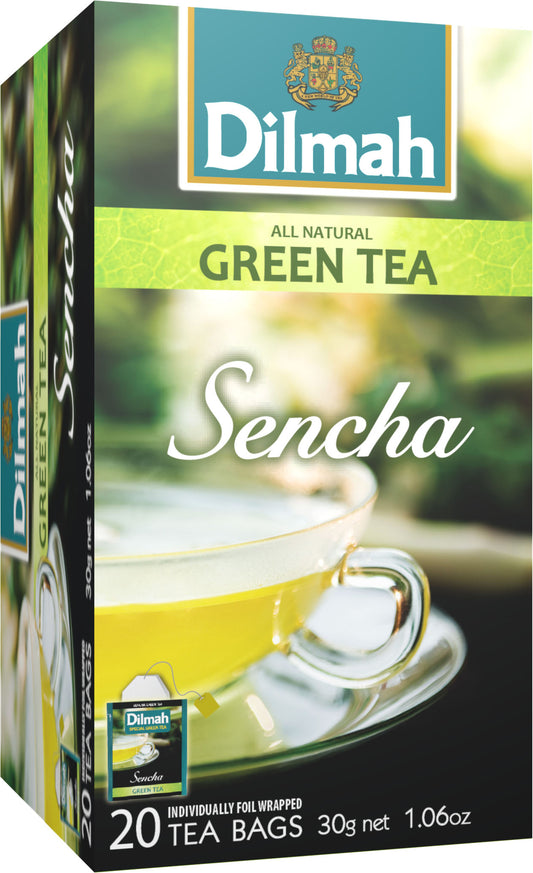 Clearance - Dilmah Green Tea with Sencha 20 foil tea bags