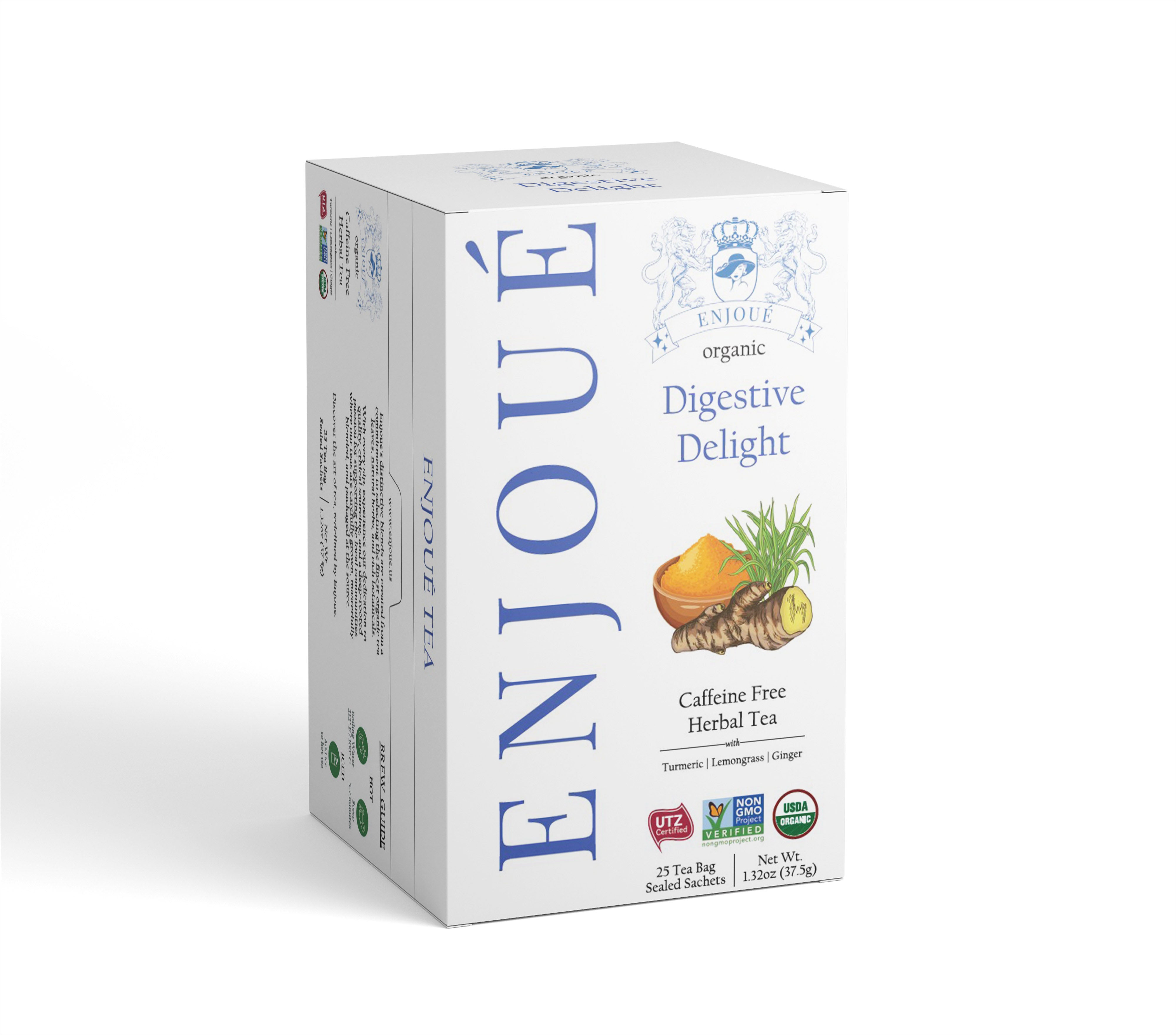 Enjoue Organic Digestive Delight Herbal Tea 25ct – Enjoy Better