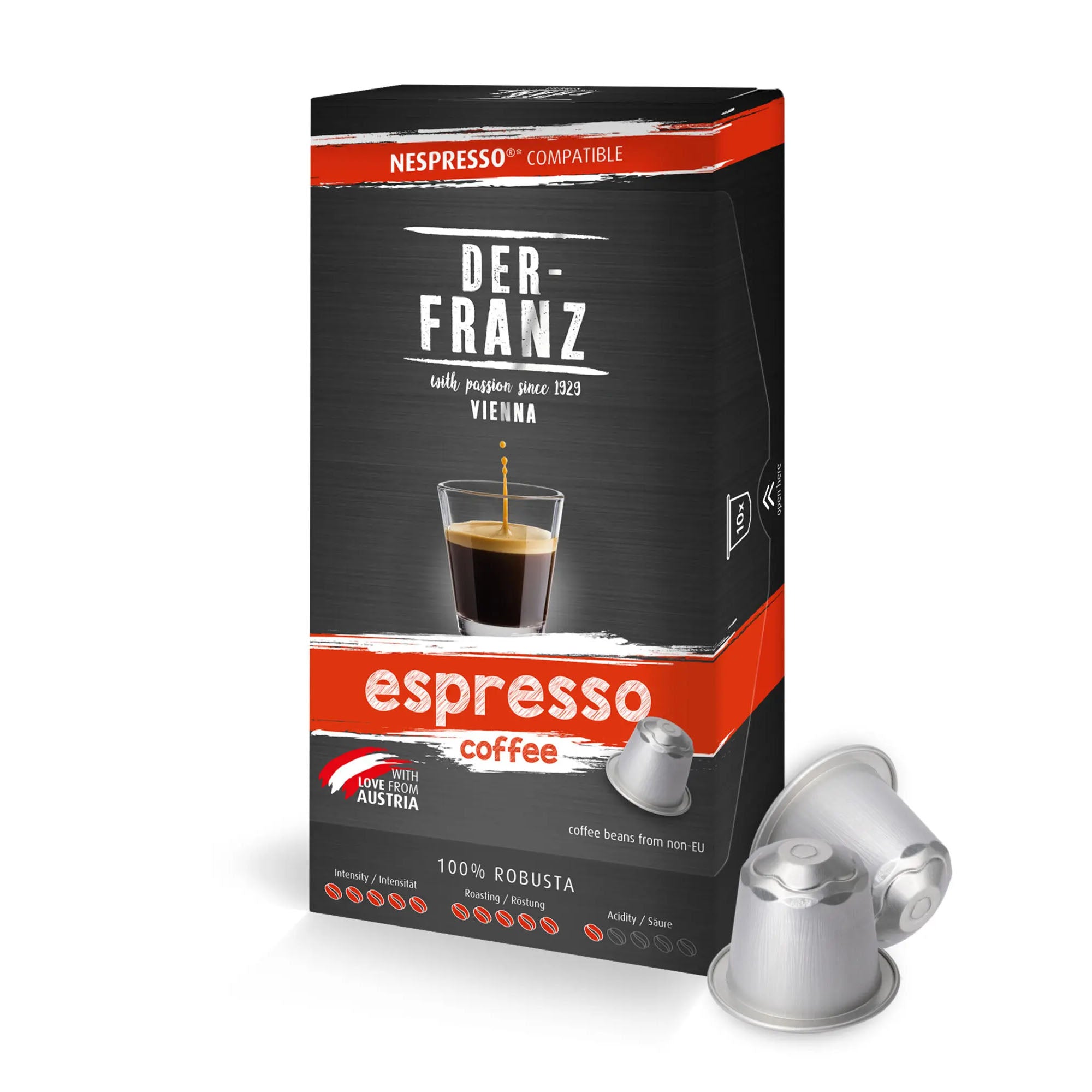 Clearance - Der Franz Espresso Nespresso Capsules 10ct