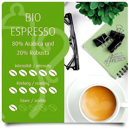 Helmut Sachers Bio Espresso Whole Bean Coffee 17.6oz/500g