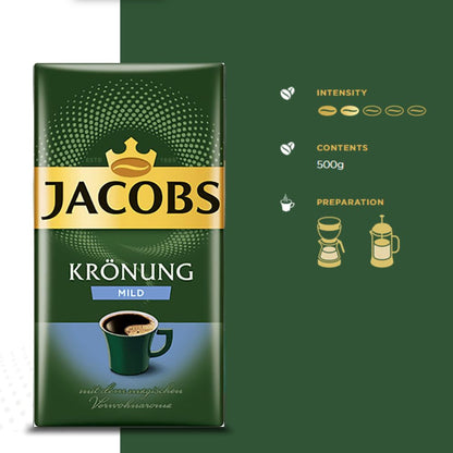 Jacobs Kronung Mild Ground Coffee 17.6oz/500g