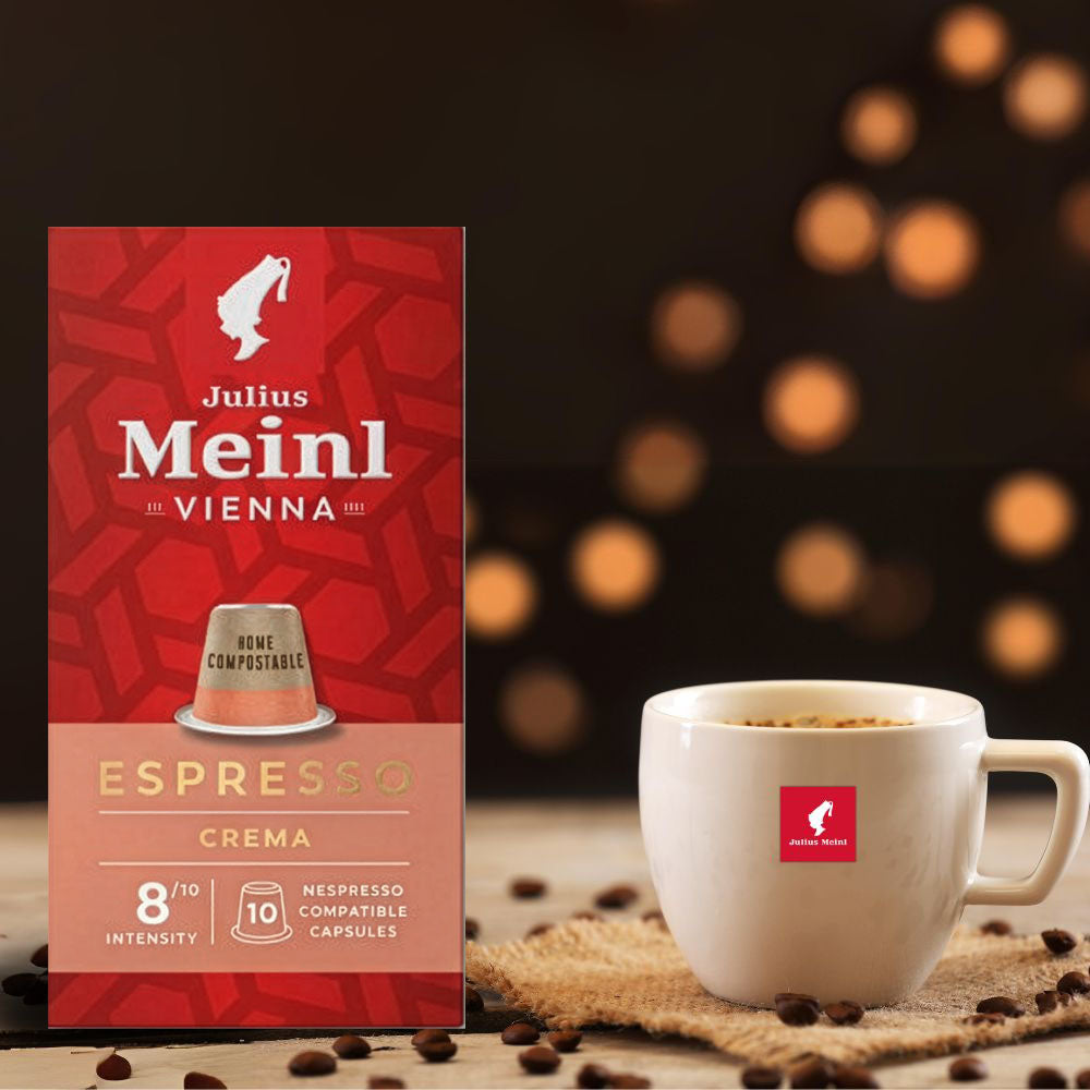 Julius Meinl Espresso Crema Coffee Biodegradable Capsules 10ct