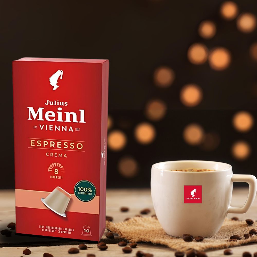 Julius Meinl Espresso Crema Coffee Biodegradable Capsules 10ct