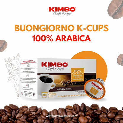 Kimbo Buongiorno Breakfast Blend Coffee K-Cups 10ct