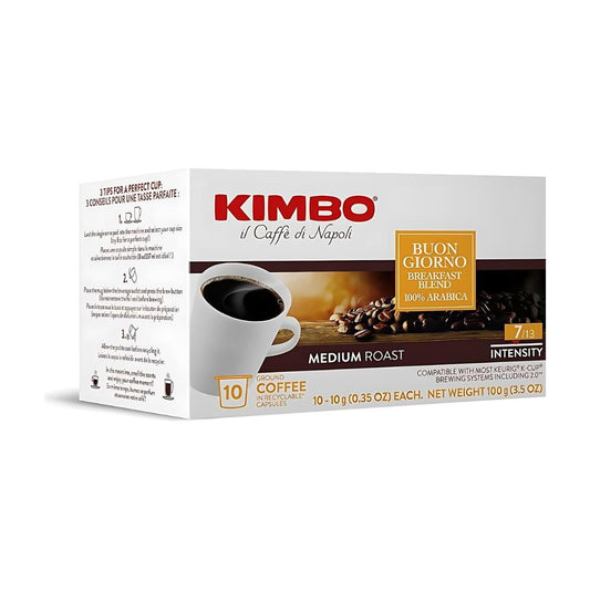 Kimbo Buongiorno Breakfast Blend Coffee K-Cups 10ct