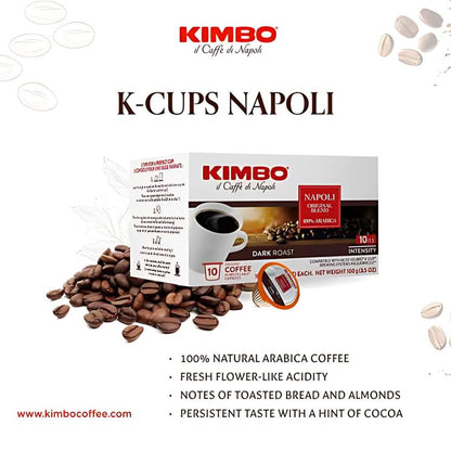 Kimbo Napoli Original Blend Coffee K-Cup Pods 10ct