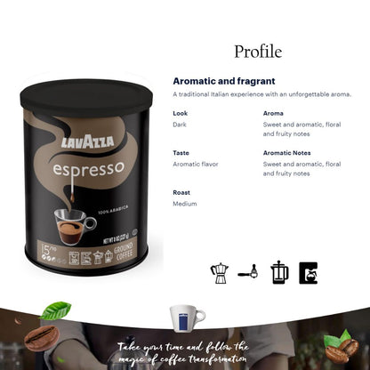 Lavazza Espresso Ground Coffee in Can 8oz/227g