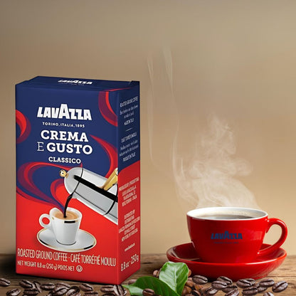 Lavazza Crema E Gusto Ground Coffee in cup