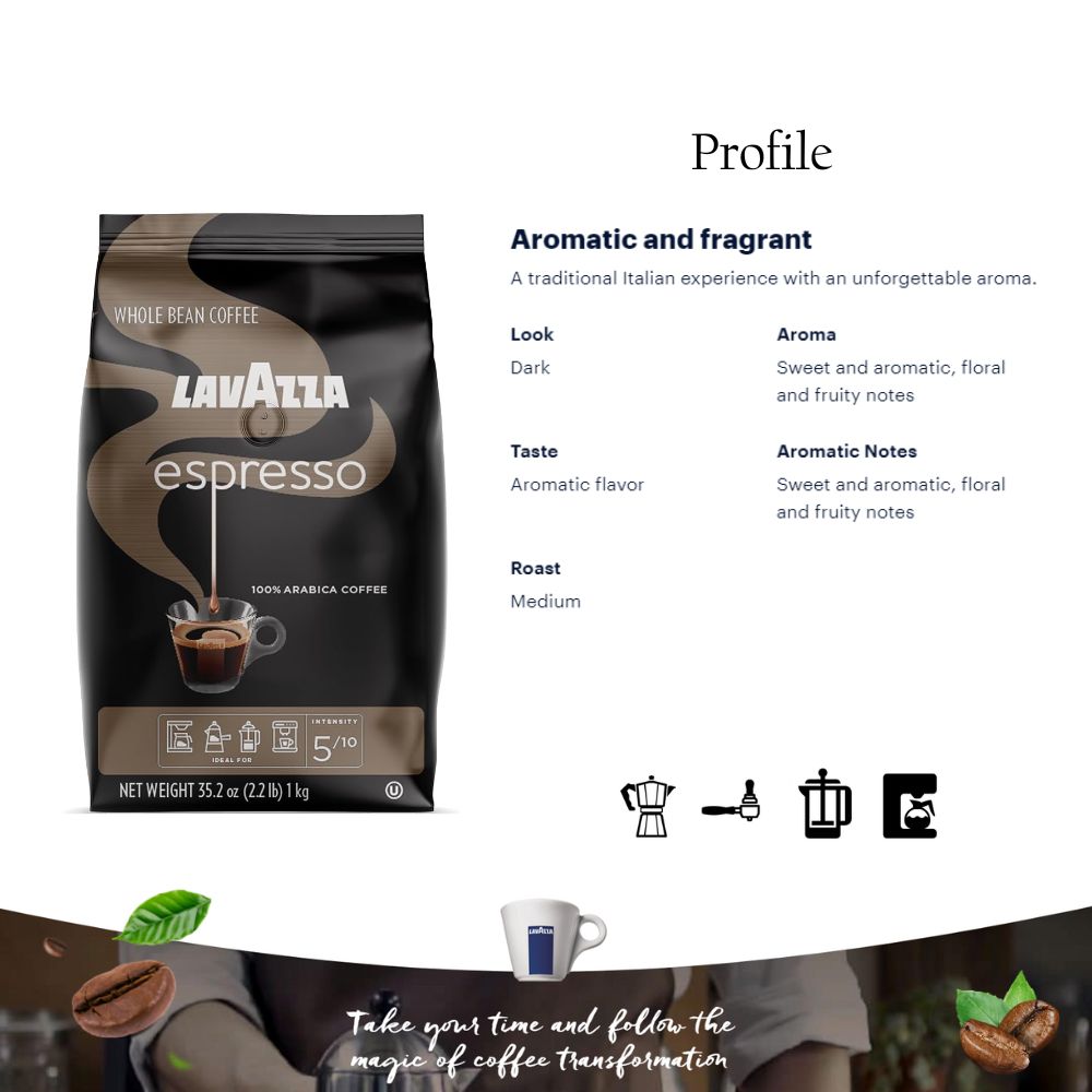 Lavazza Espresso Whole Bean Coffee 2.2lb/1kg