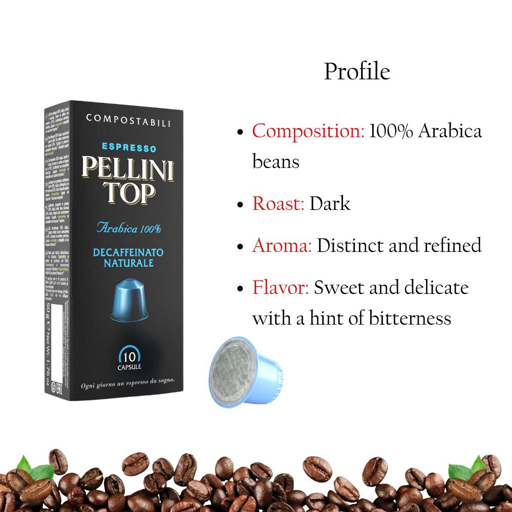 Clearance - Pellini Natural Decaffeinated Nespresso Capsules 10ct