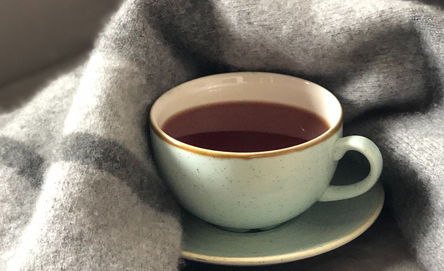 Tea in a cozy blanket