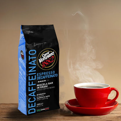 Caffe Vergnano Espresso Decaffeinated Whole Bean Coffee 2.2lb/1kg