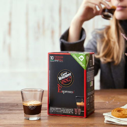 Caffe Vergnano Cremoso Coffee Nespresso Capsules 10ct