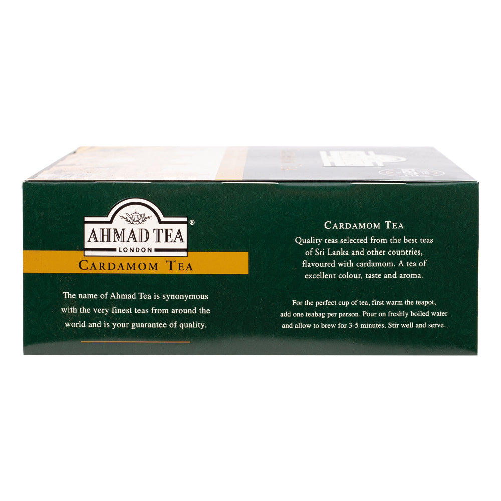 Ahmad Cardamom Black Tea 100 tagged tea bags