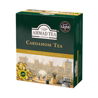 Ahmad Cardamom Black Tea 100 tagged tea bags