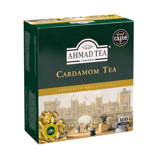 Ahmad Cardamom Black Tea 100 tagged tea bags