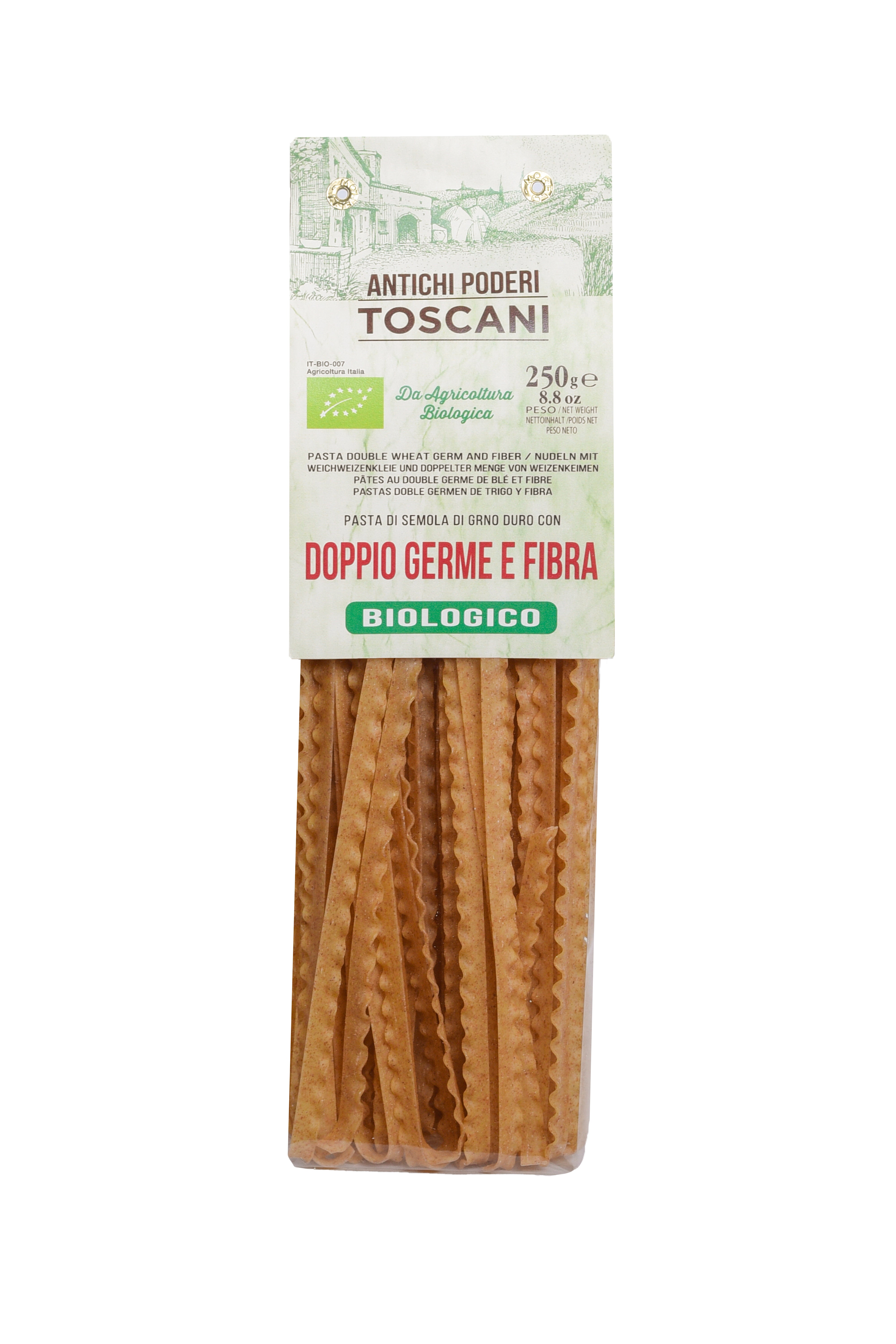 Antichi Poderi Toscani Organic Whole Wheat Ricciolina Pasta 8.8oz/250g