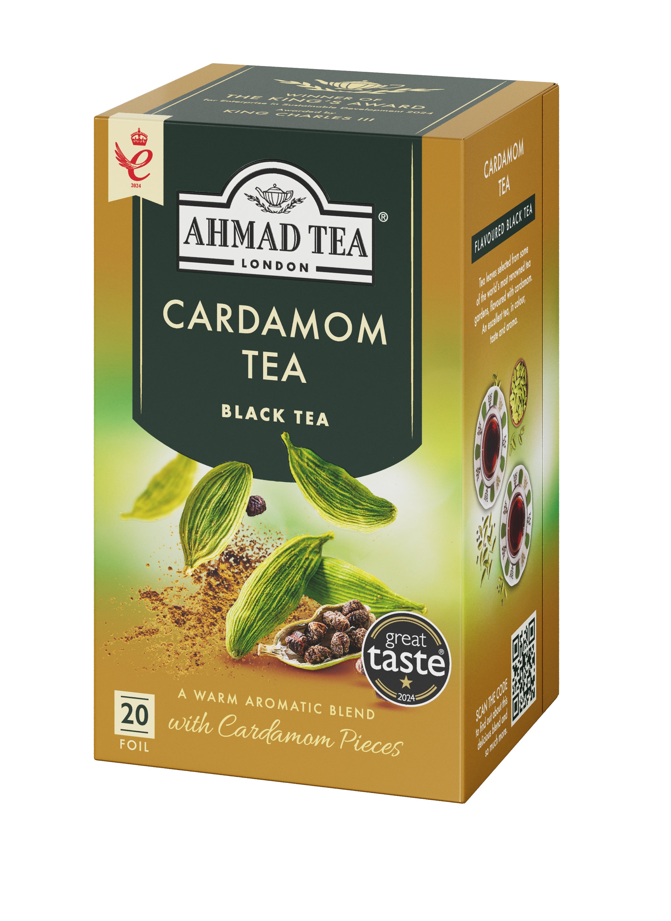 Ahmad Cardamom Black Tea 20 foil tea bags