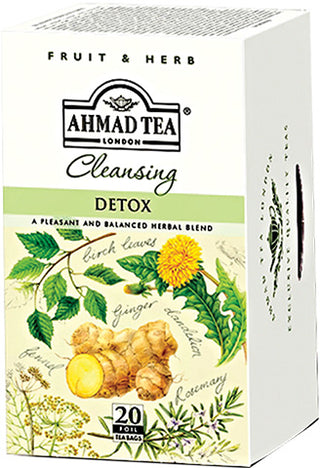 Clearance - Ahmad Cleansing Detox Herbal Tea 20 foil tea bags