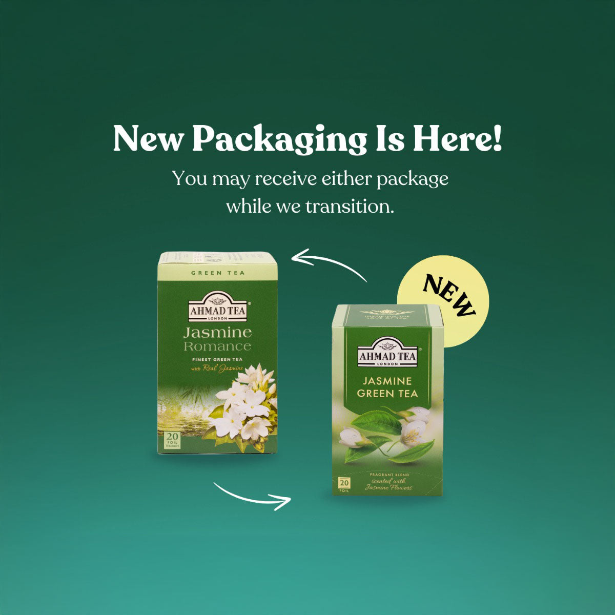 Ahmad Jasmine Green Tea 20 foil tea bags
