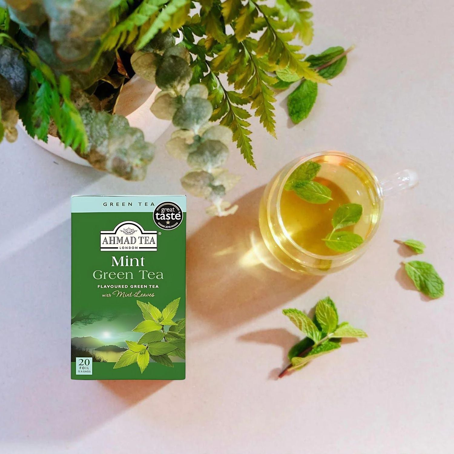 Ahmad Mint Green Tea 20 foil tea bags