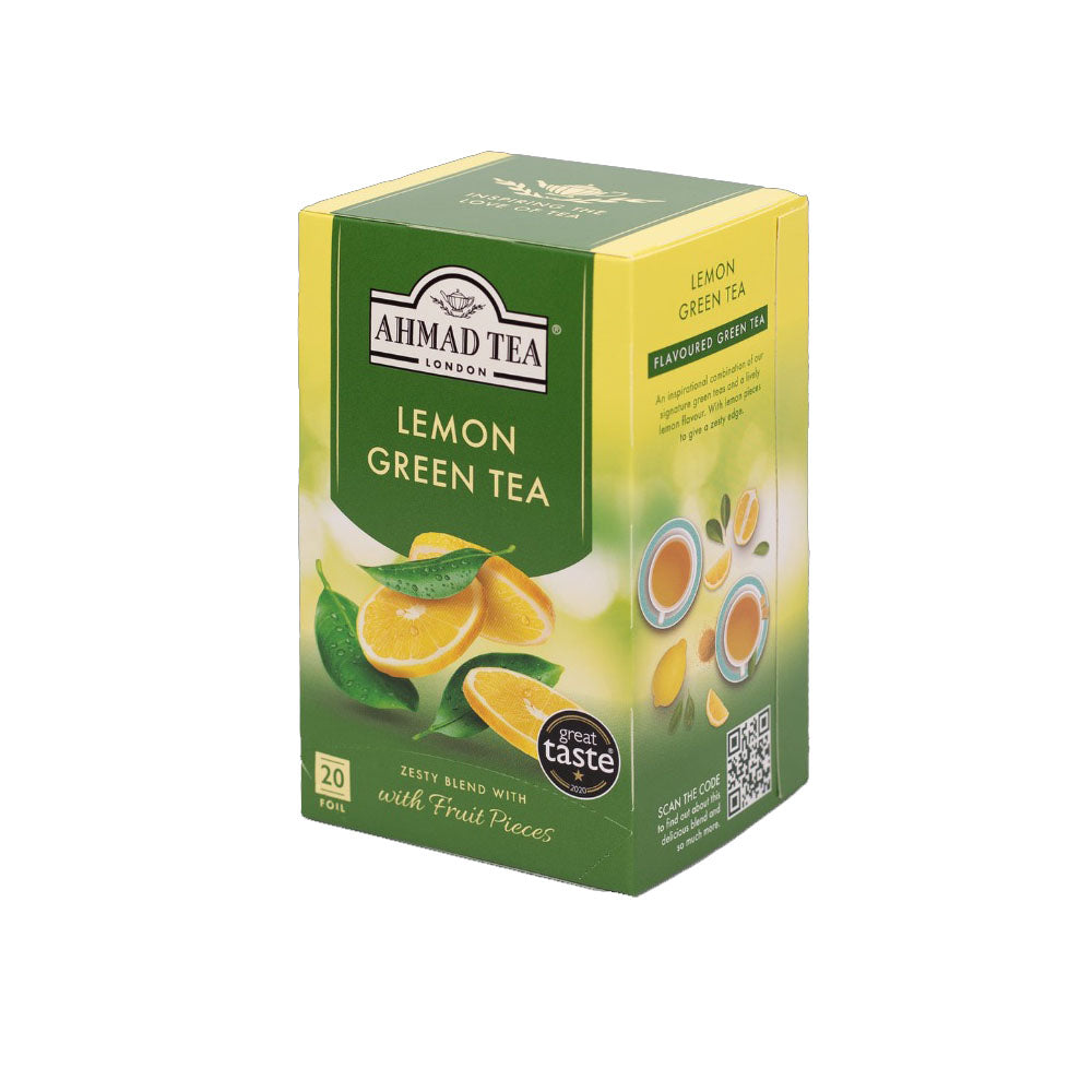 Ahmad Green Tea with Lemon 20 foil tea bags