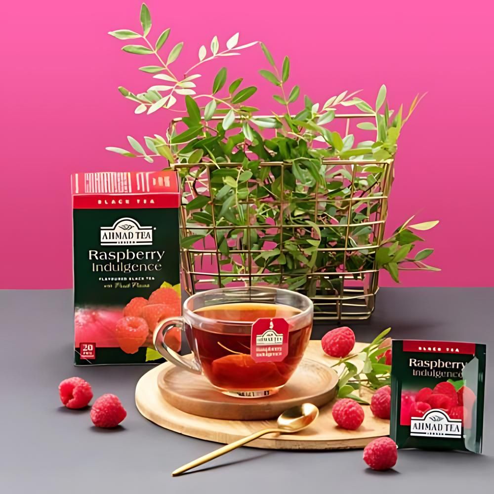 Ahmad Raspberry Indulgence Black Tea 20 foil tea bags