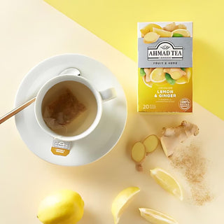 Ahmad Lemon and Ginger Herbal Infusion 20 foil tea bags