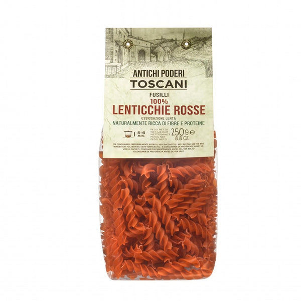 Antichi Poderi Toscani Red Lentil Fusilli Pasta 8.8oz/250g