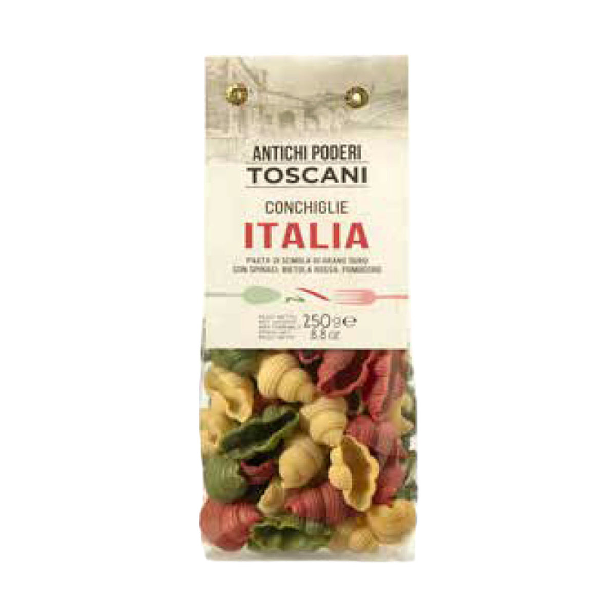 Antichi Poderi Toscani Mutli-flavor Conchigliette Pasta 8.8oz/250g