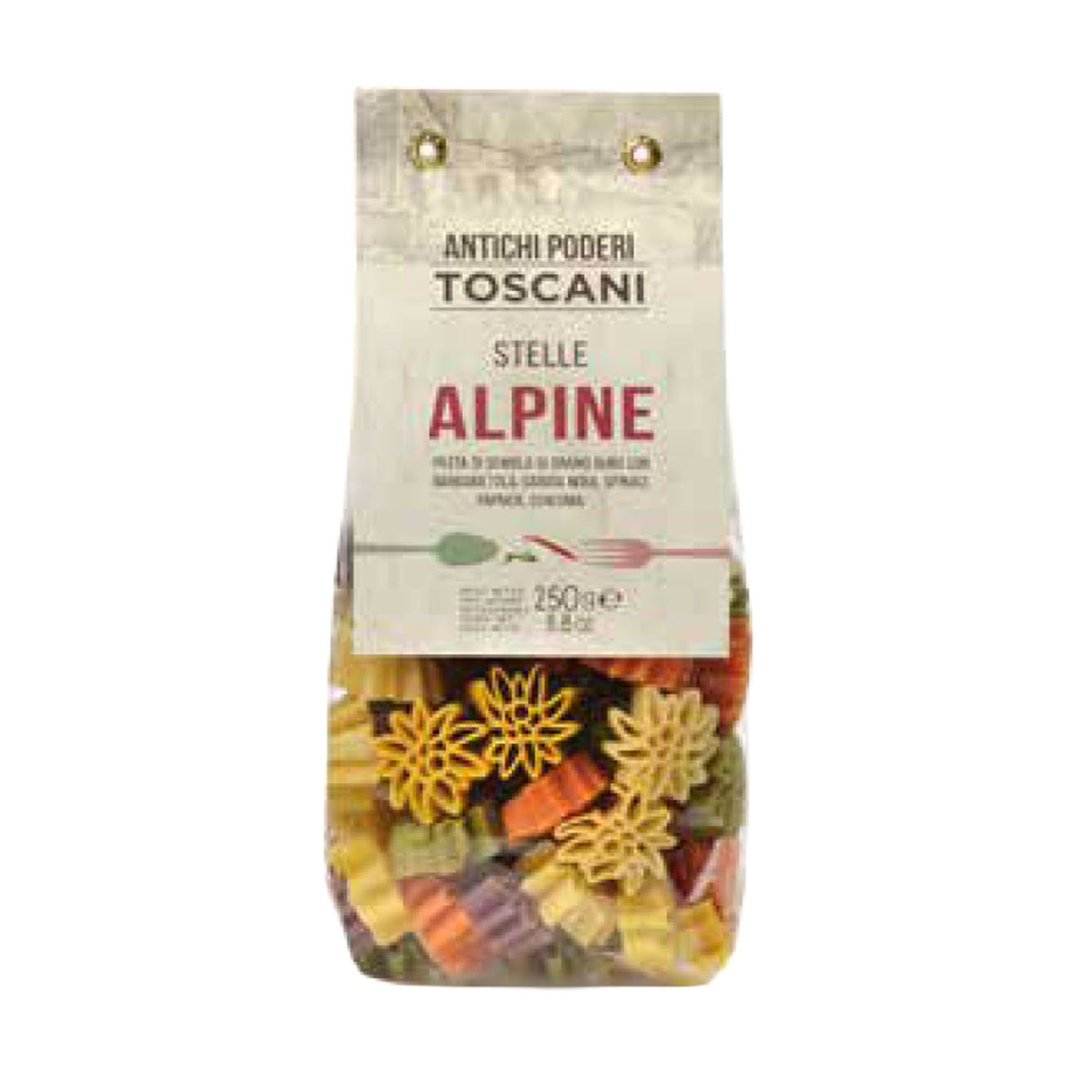 Antichi Poderi Toscani Mutli-flavor Alpine Stars Pasta 8.8oz/250g