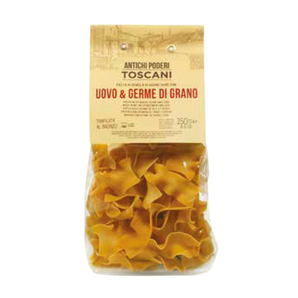 Antichi Poderi Toscani Egg and Whole Wheat Straccetti Pasta 8.8oz/250g