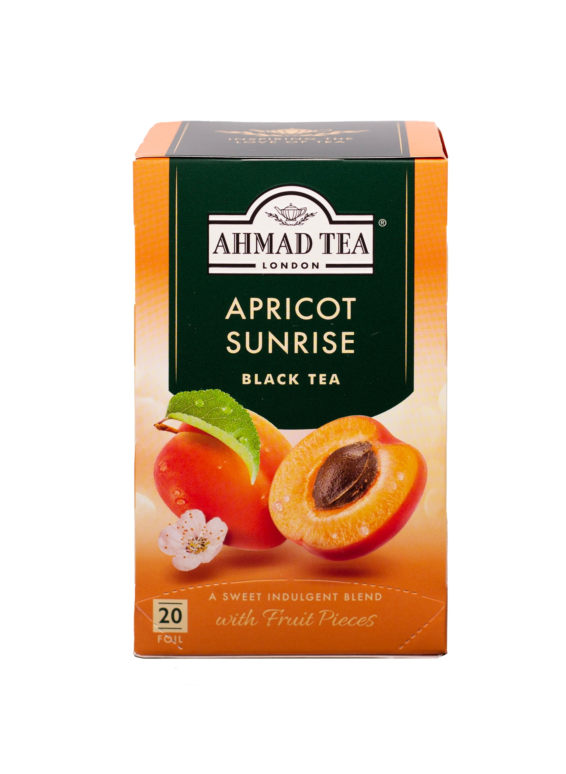 Ahmad Apricot Sunrise Black Tea 20 foil tea bags