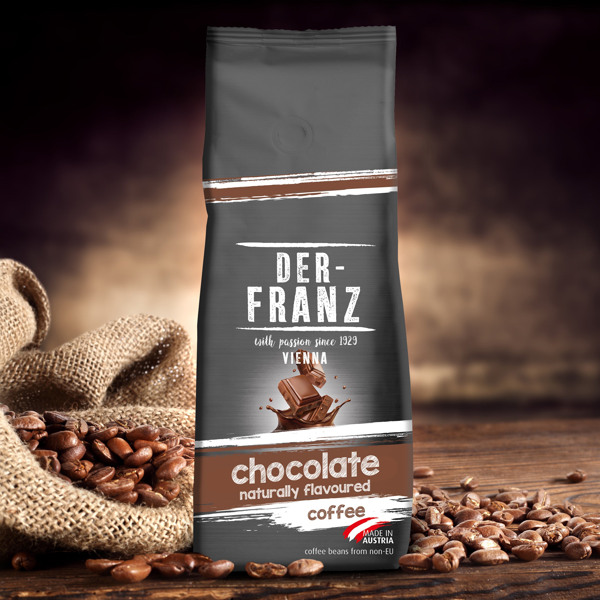 Der Franz Chocolate Flavored Ground Coffee 17.6oz/500g