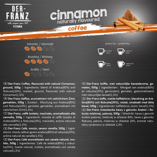 Der Franz Cinnamon Flavored Ground Coffee 17.6oz/500g