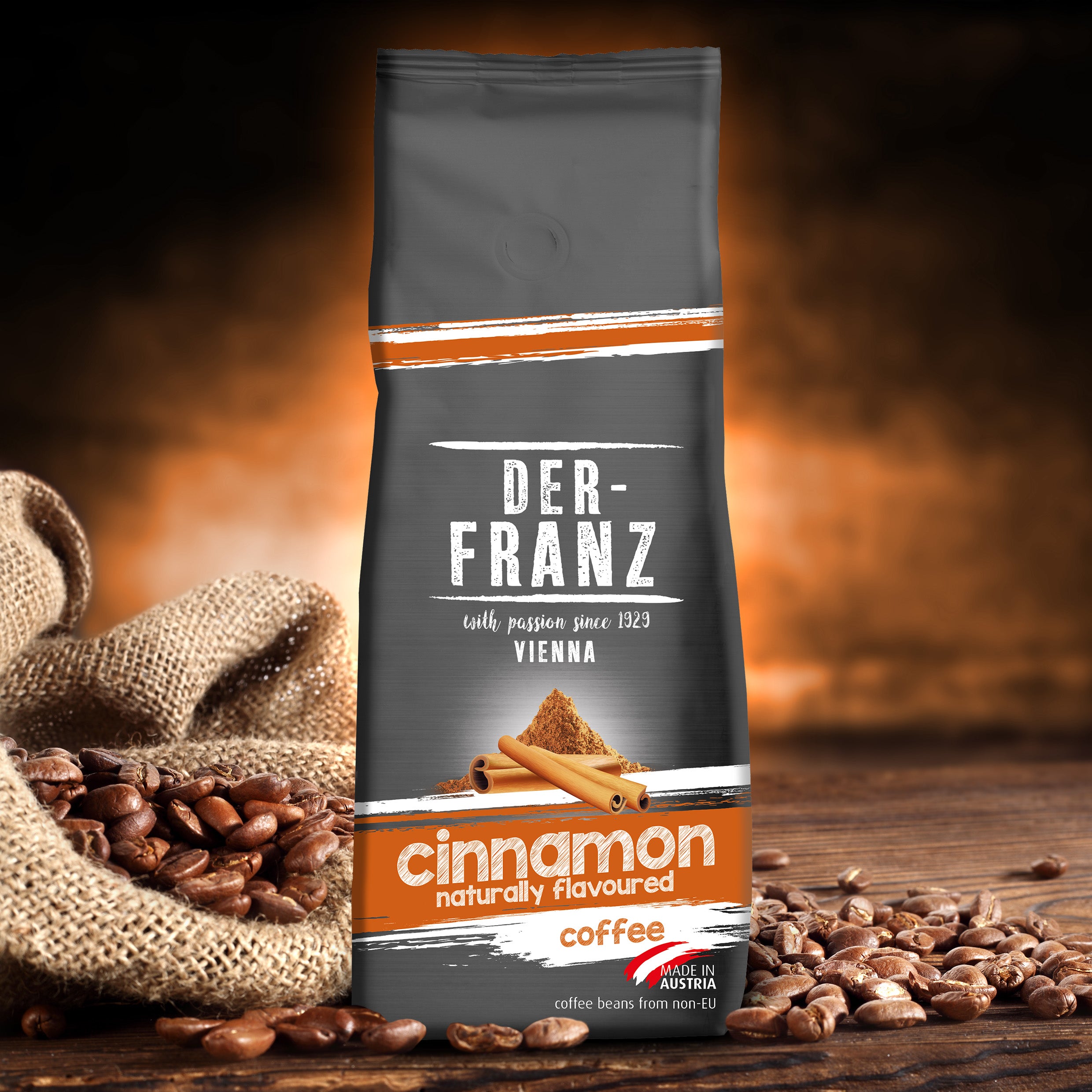 Der Franz Cinnamon Flavored Ground Coffee 17.6oz/500g