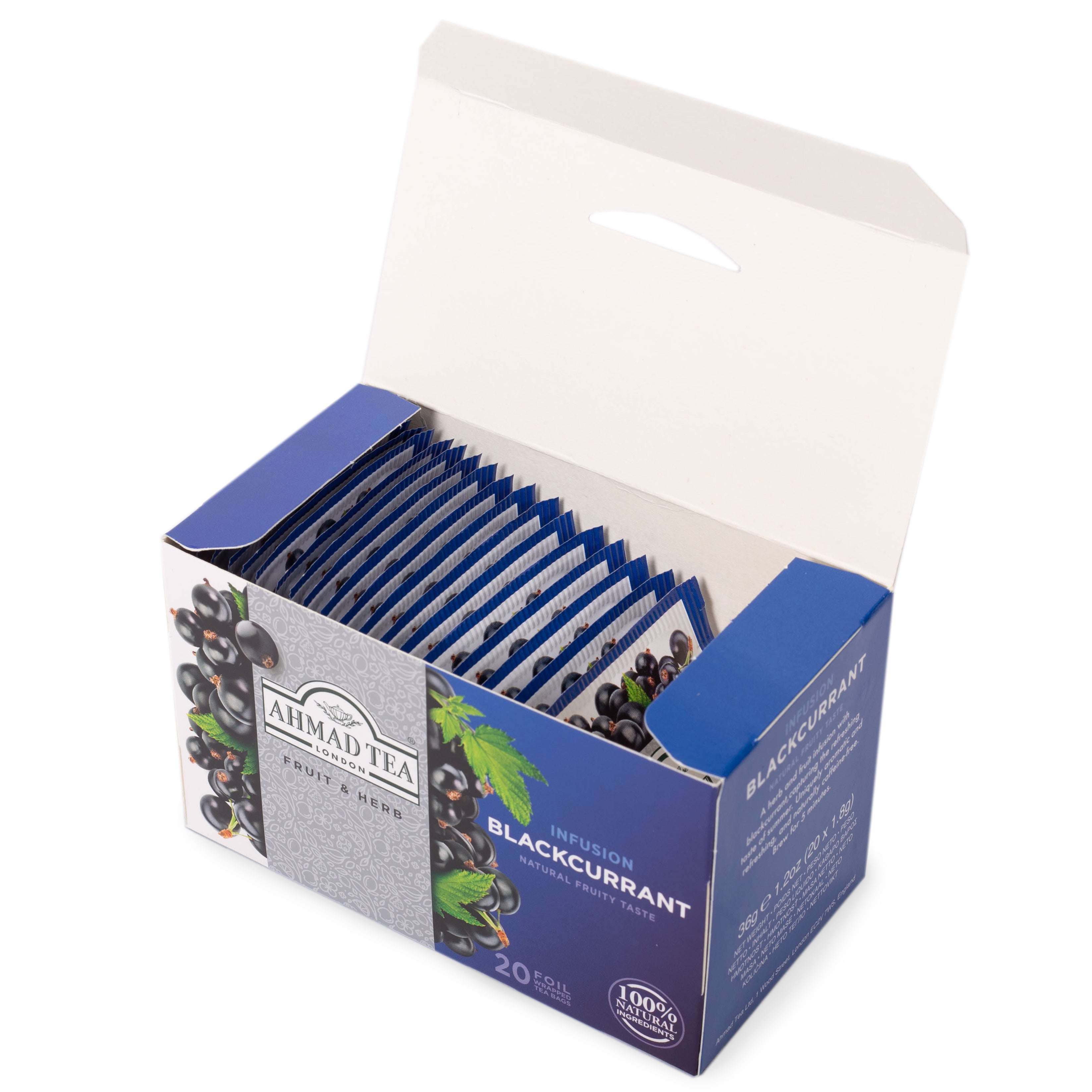 Ahmad Blackcurrant Herbal Infusion 20 foil tea bags