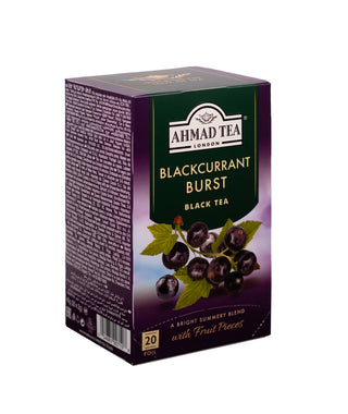Ahmad Blackcurrant Burst Black Tea 20 foil tea bags