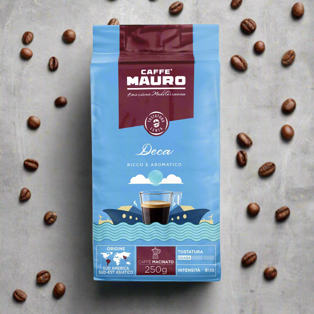 Caffe Mauro Decaffeinated Ground Coffee 8.8oz/250g