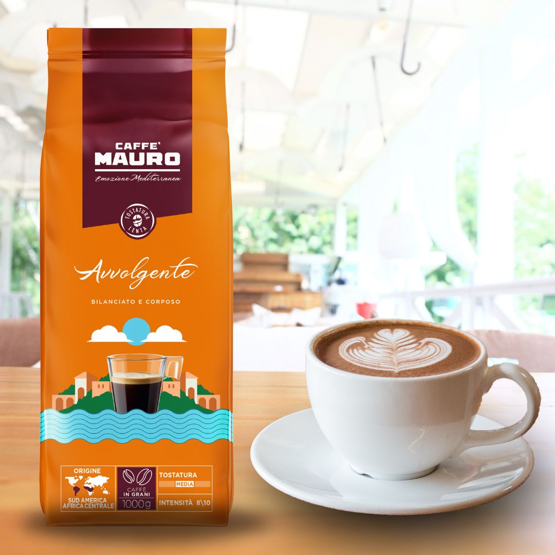 Caffe Mauro Avvolgente Whole Bean Coffee 2.2lb/1kg