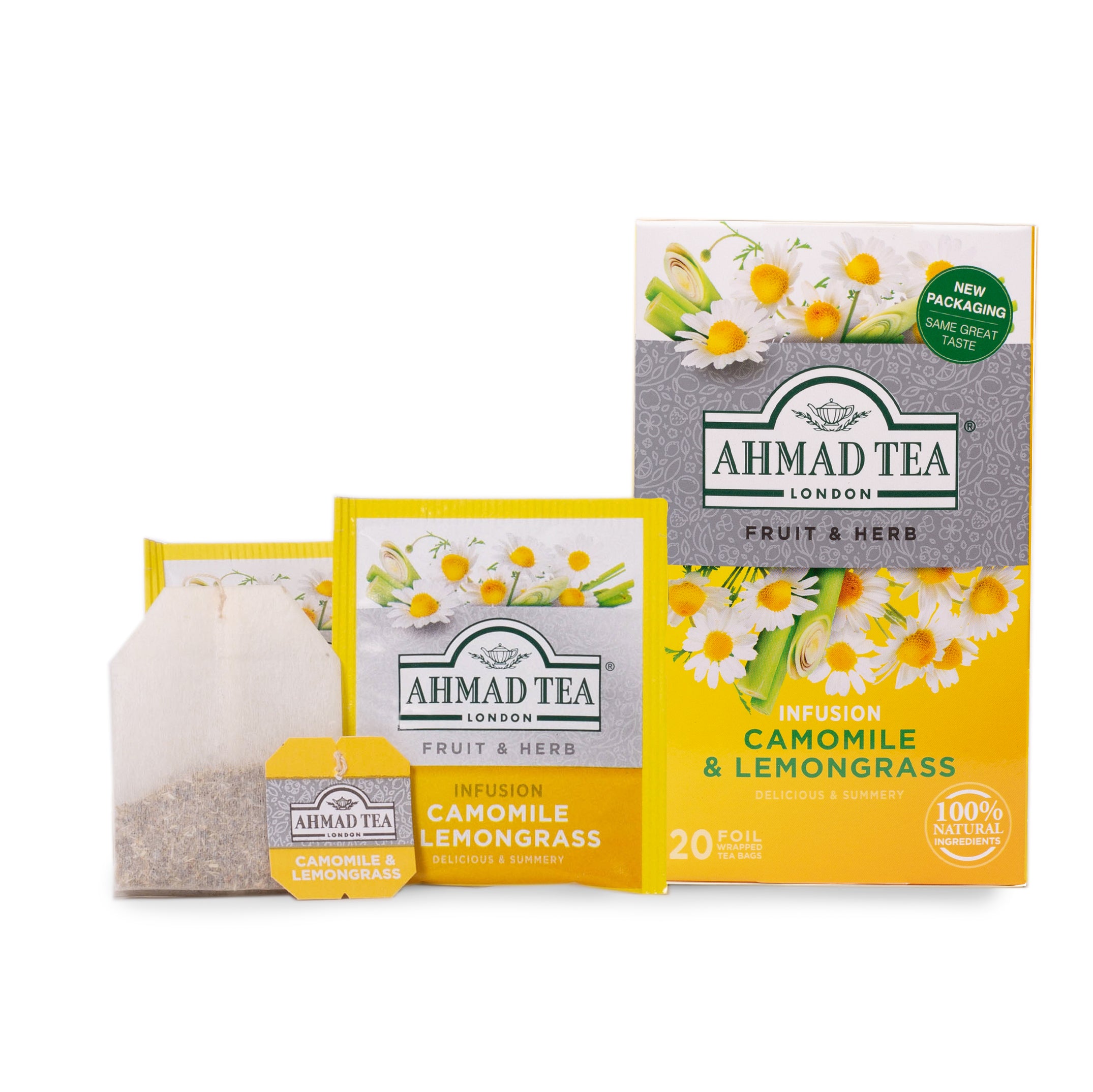 Ahmad Camomile & Lemongrass Herbal Infusion 20 foil tea bags
