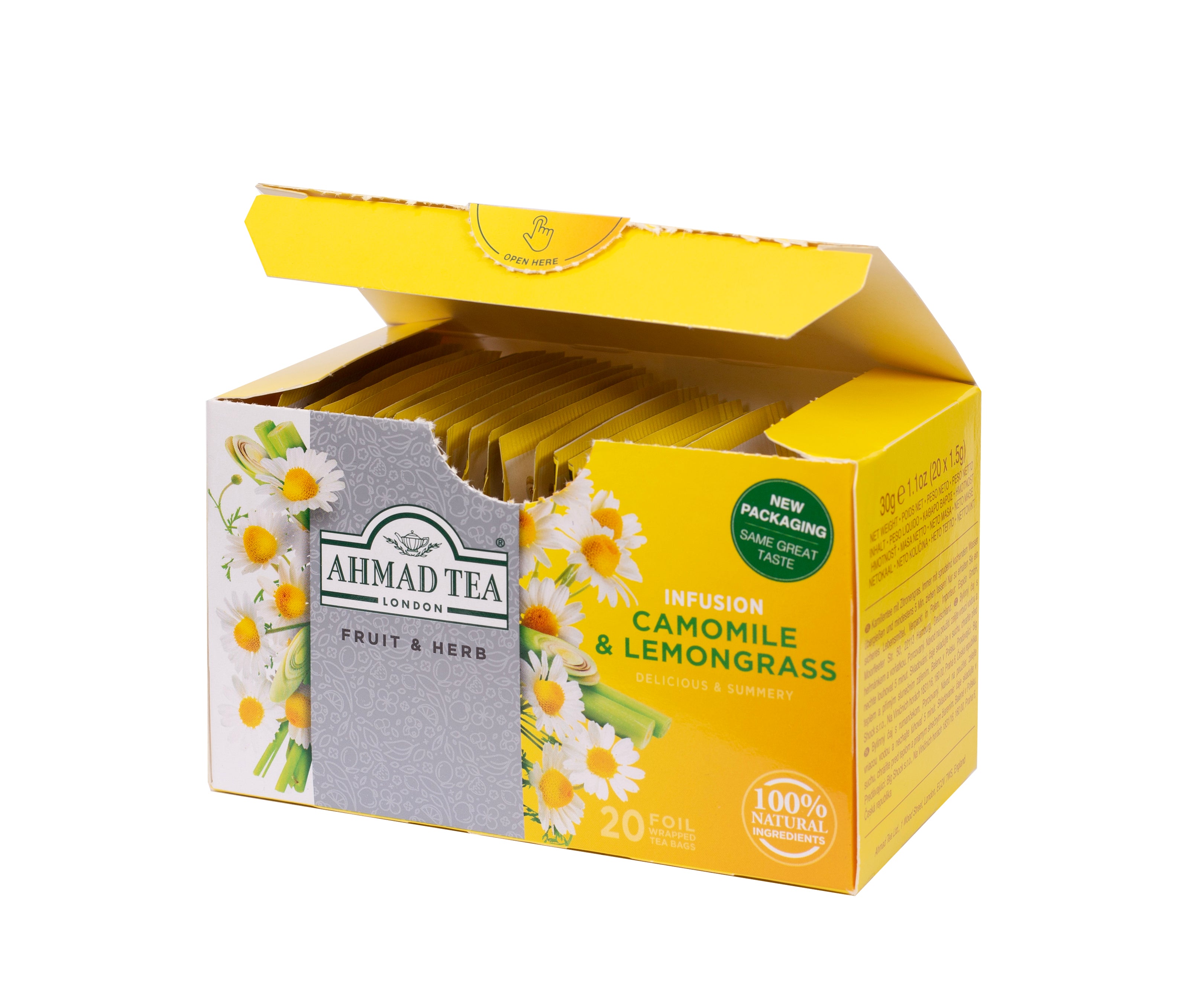 Ahmad Camomile & Lemongrass Herbal Infusion 20 foil tea bags